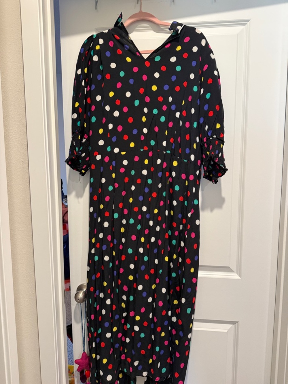 RIXO Black Dress with Multicolored Polka Dots target collab - Picture 4 of 4